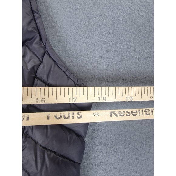 Calvin Klein Vest Womens Small Black Down Puffer Quilted Chevron Gold Zippers - Picture 7 of 10
